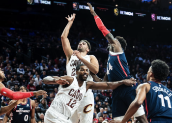 Tristan Thompson and the Cavaliers take on the Sixers during the In-Season Tournament.