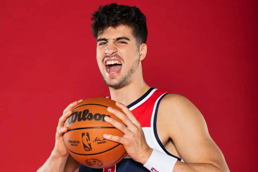 Washington Wizards forward Deni Avdija (Photo by Stephen Gosling/NBAE via Getty Images at NBA Media Day).